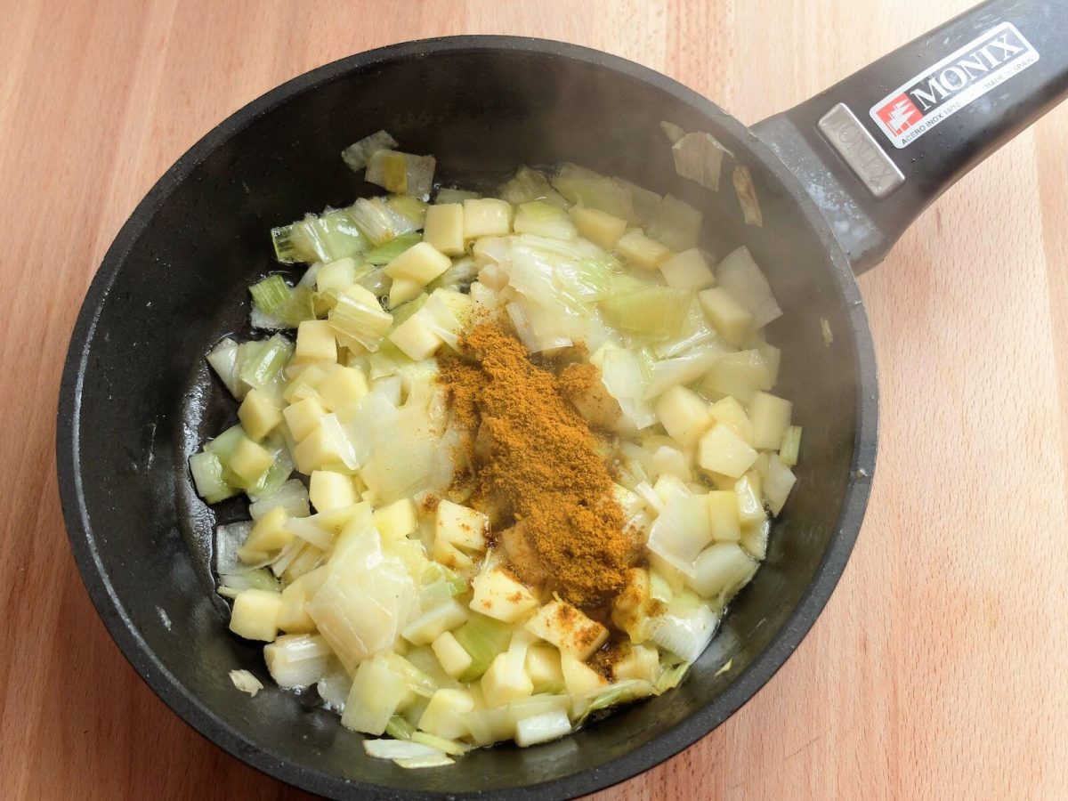 pasta manzana curry al limón paso 9