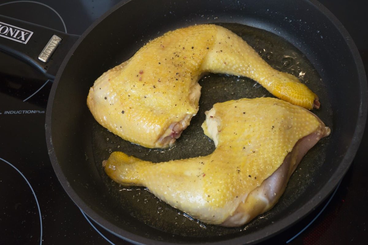 pollo asado con manzana y setas paso 5
