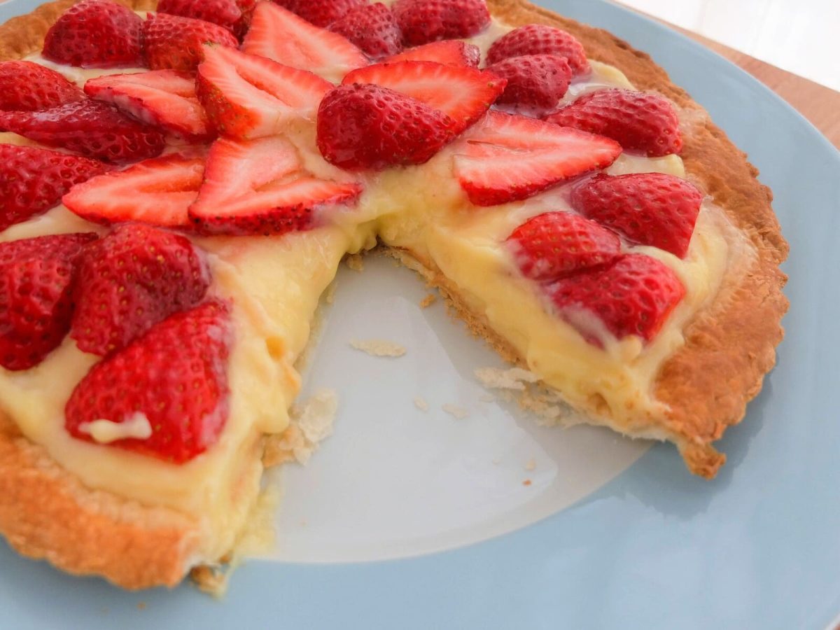 tarta crema fresas paso 14