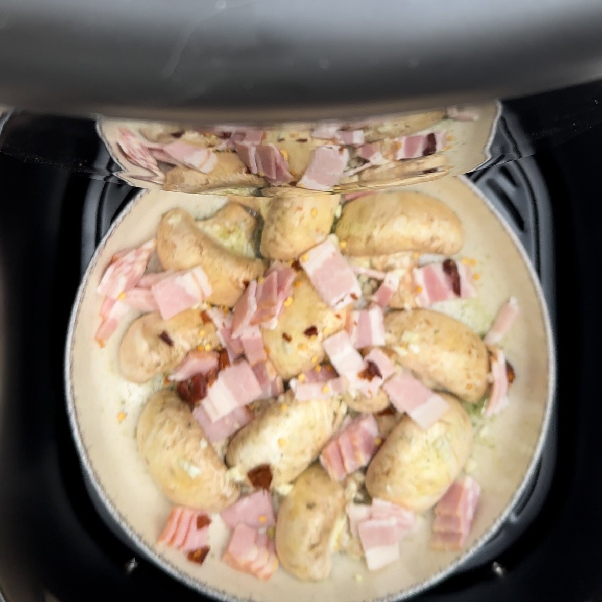 Champiñones en freidora de aire. Una receta lista en 20 minutos