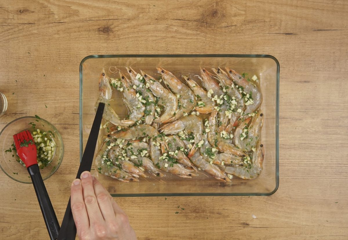 Langostinos al cava en el horno. Una receta fácil paso a paso