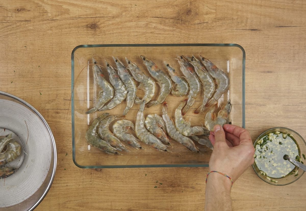 Langostinos al cava en el horno. Una receta fácil paso a paso