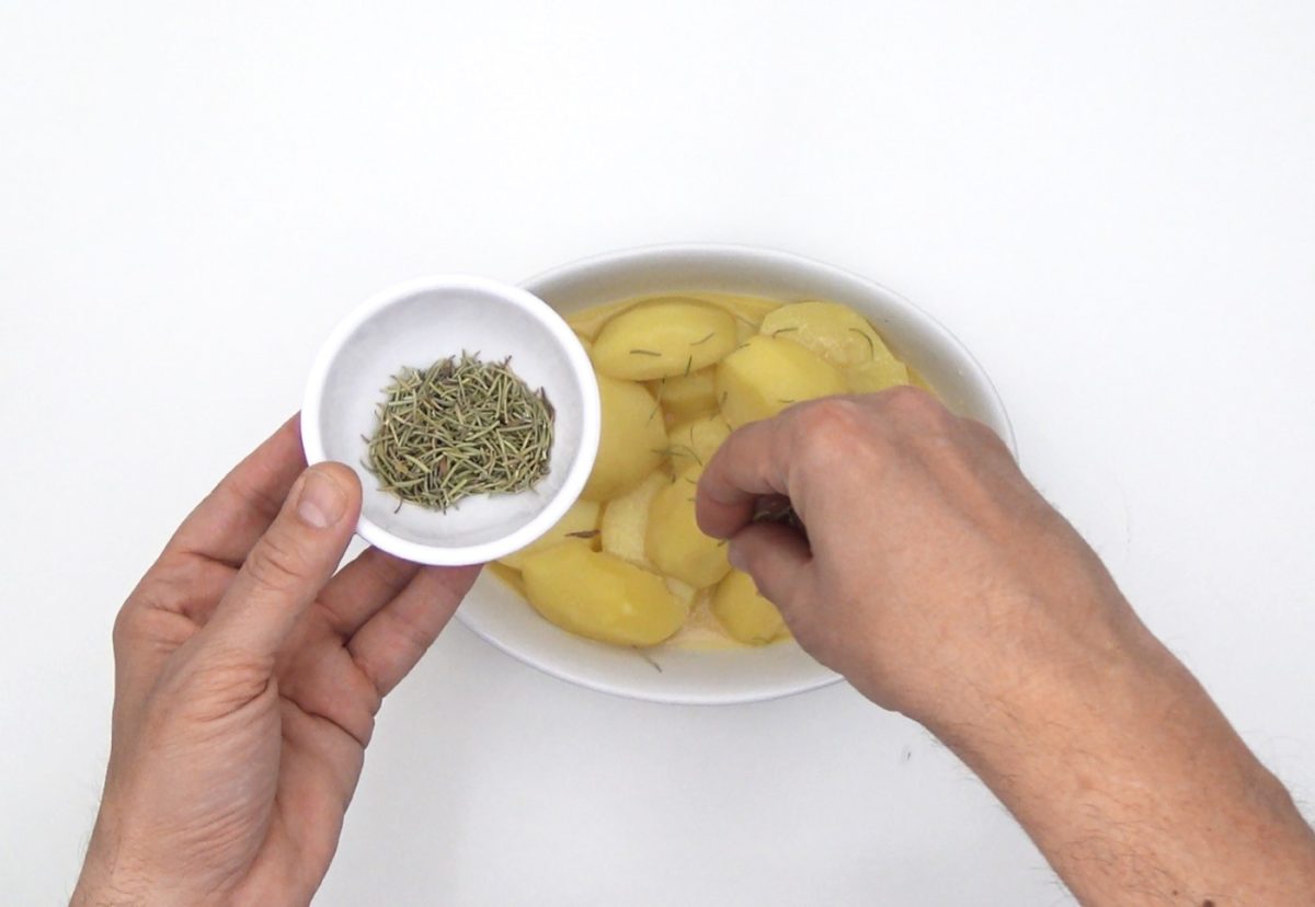 Rape rebozado con patatas a la sidra