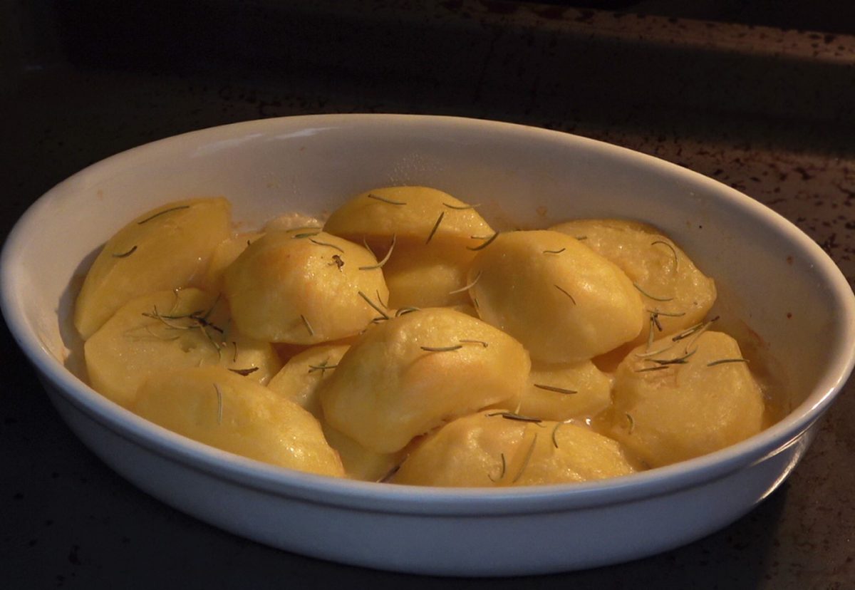 Rape rebozado con patatas a la sidra