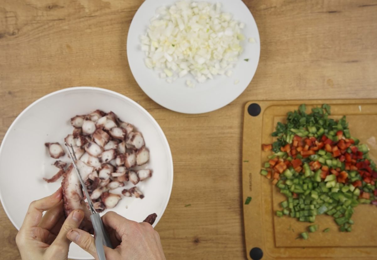 Salpicón de pulpo. El entrante ideal paso a paso