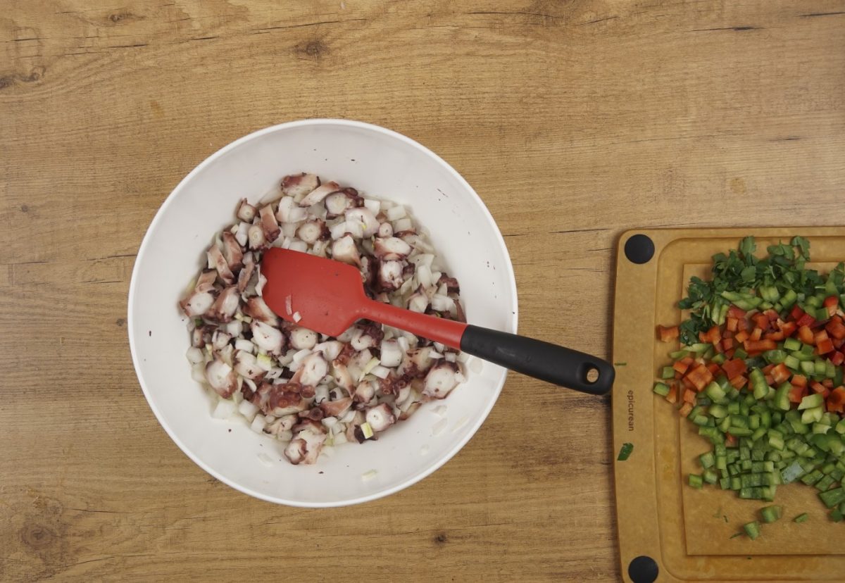 Salpicón de pulpo. El entrante ideal paso a paso
