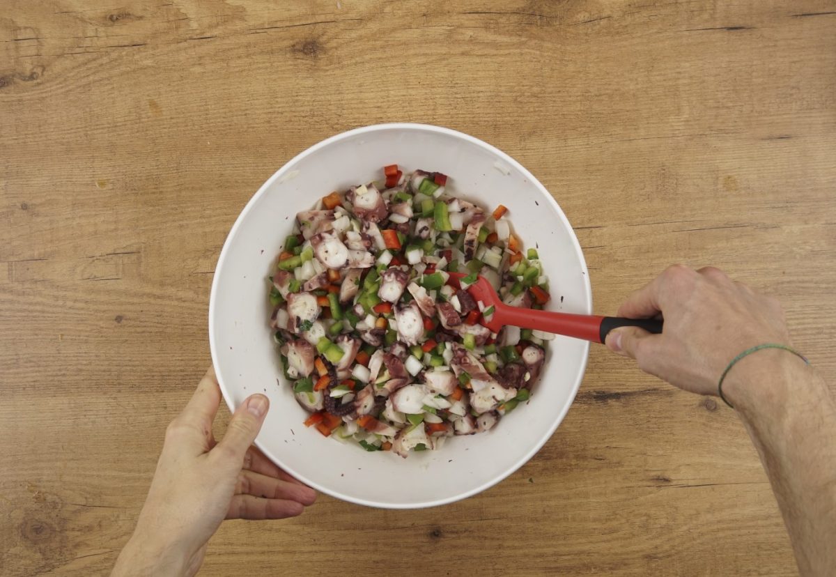 Salpicón de pulpo. El entrante ideal paso a paso