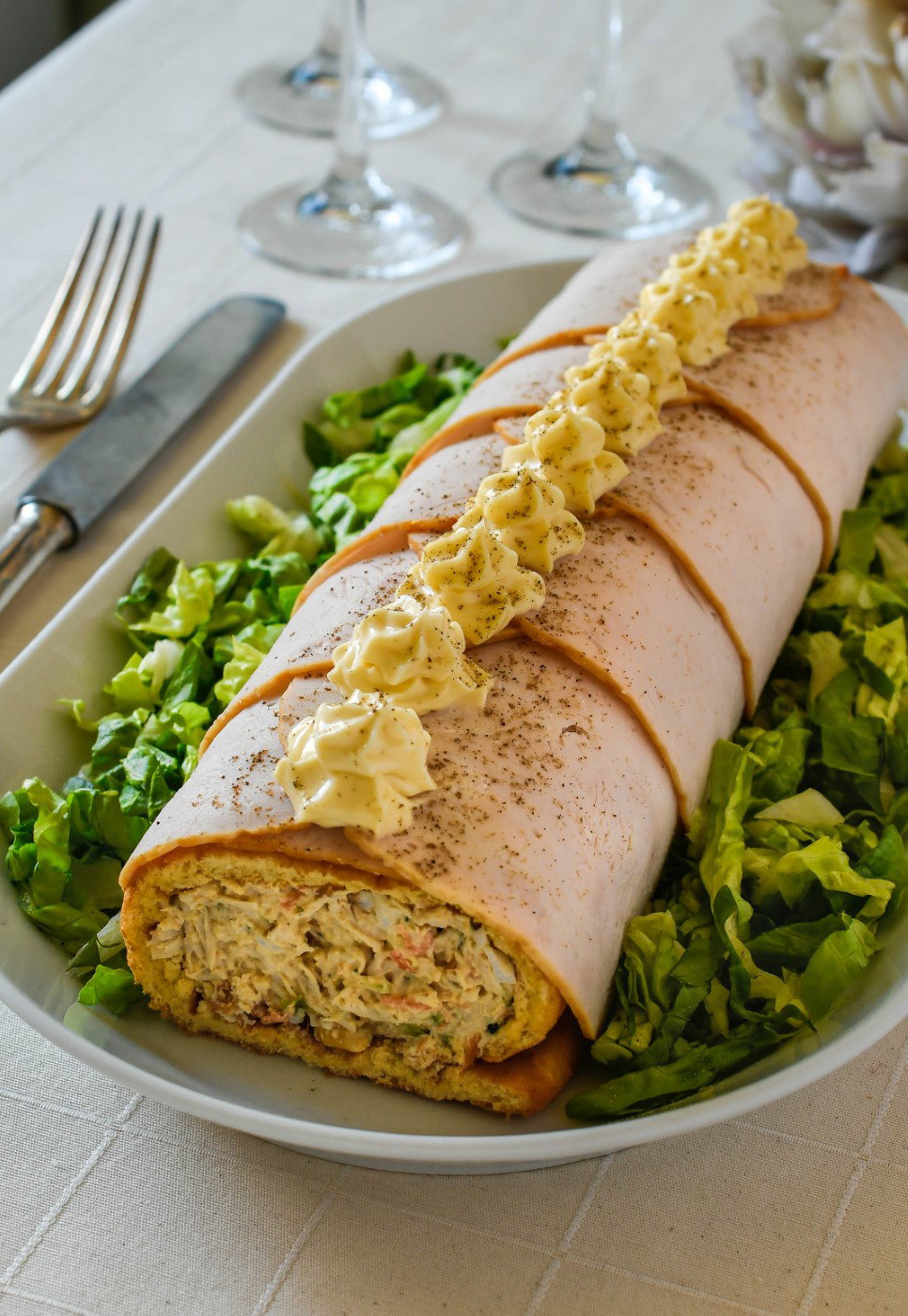 Tronco salado de pollo para Navidad