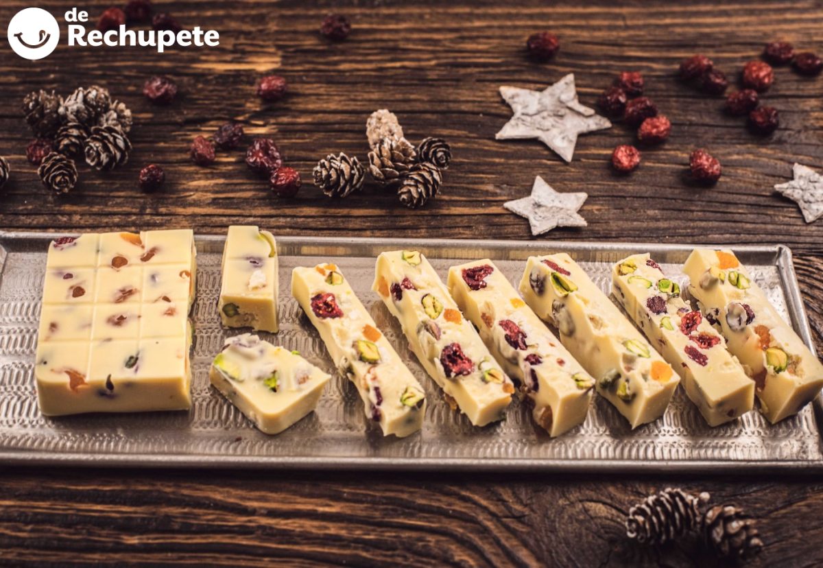 Turrón de chocolate blanco paso a paso