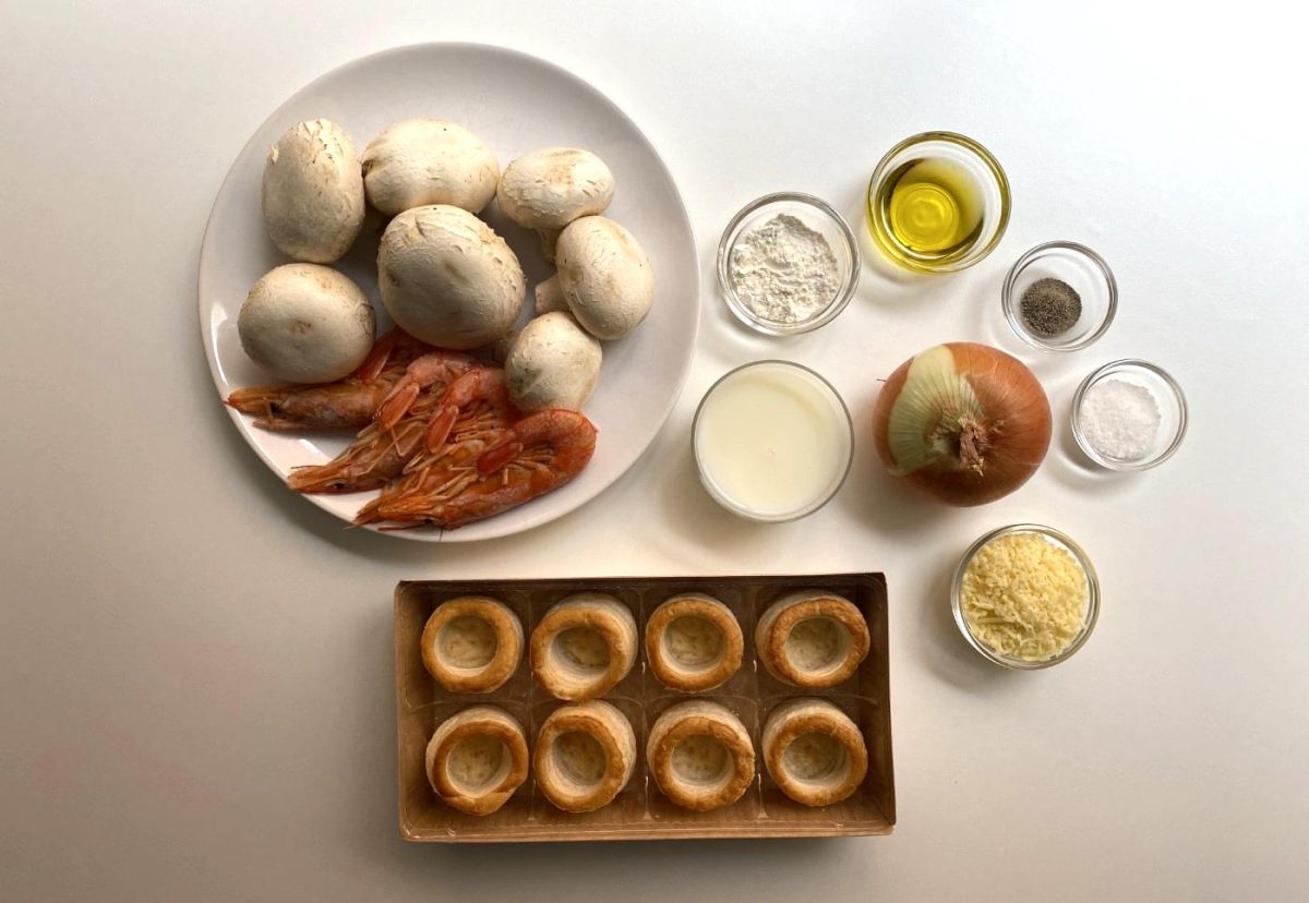 Volovanes de setas y gambas. Un aperitivo fácil y delicioso