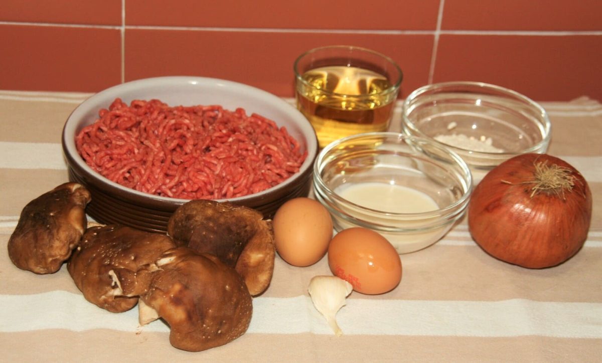 albóndigas con setas paso 1