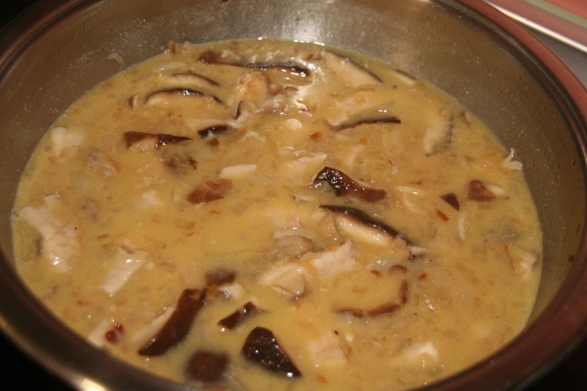 albóndigas con setas paso 14