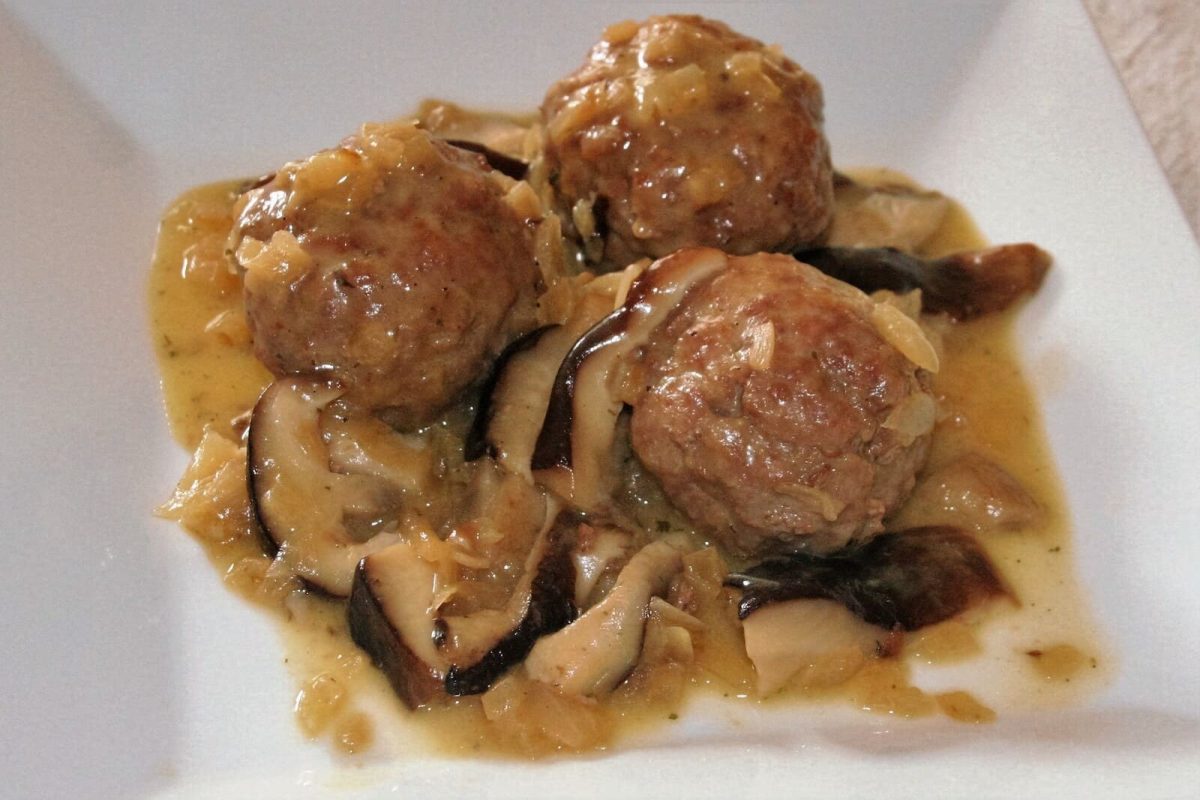albóndigas con setas paso 19