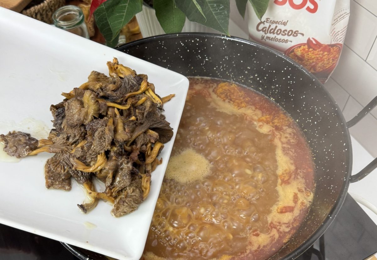 Arroz con setas y foie. Una receta fácil paso a paso