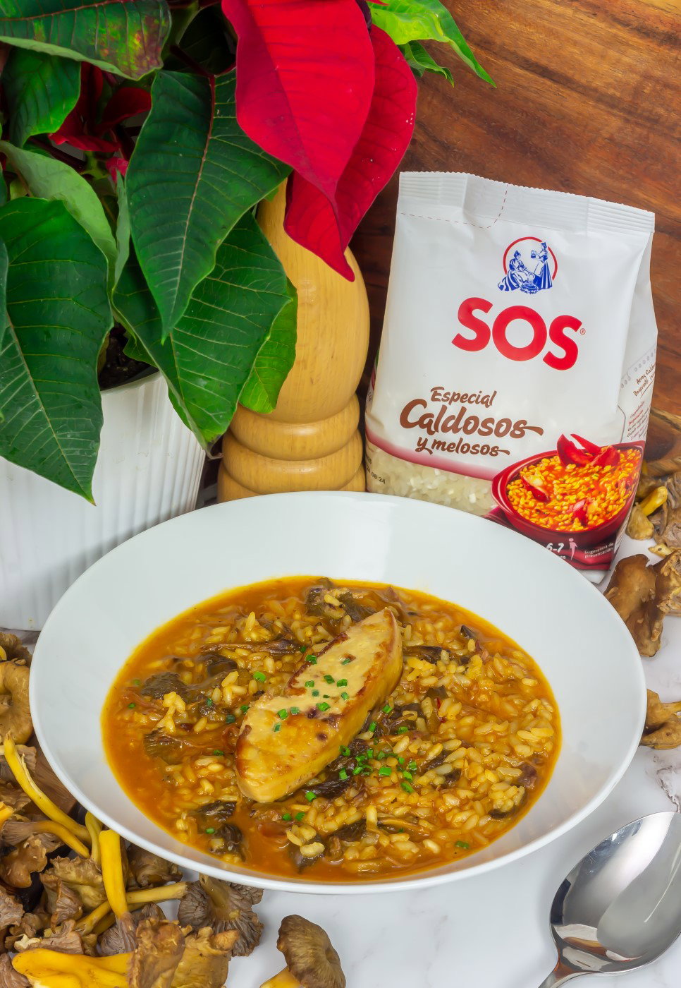 Arroz con setas y foie. Una receta fácil paso a paso