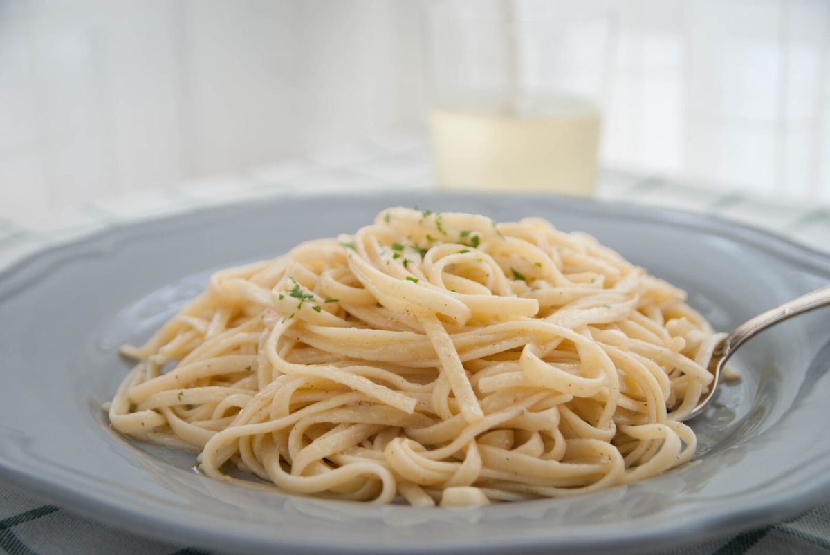 espaguetis con salsa alfredo paso 6