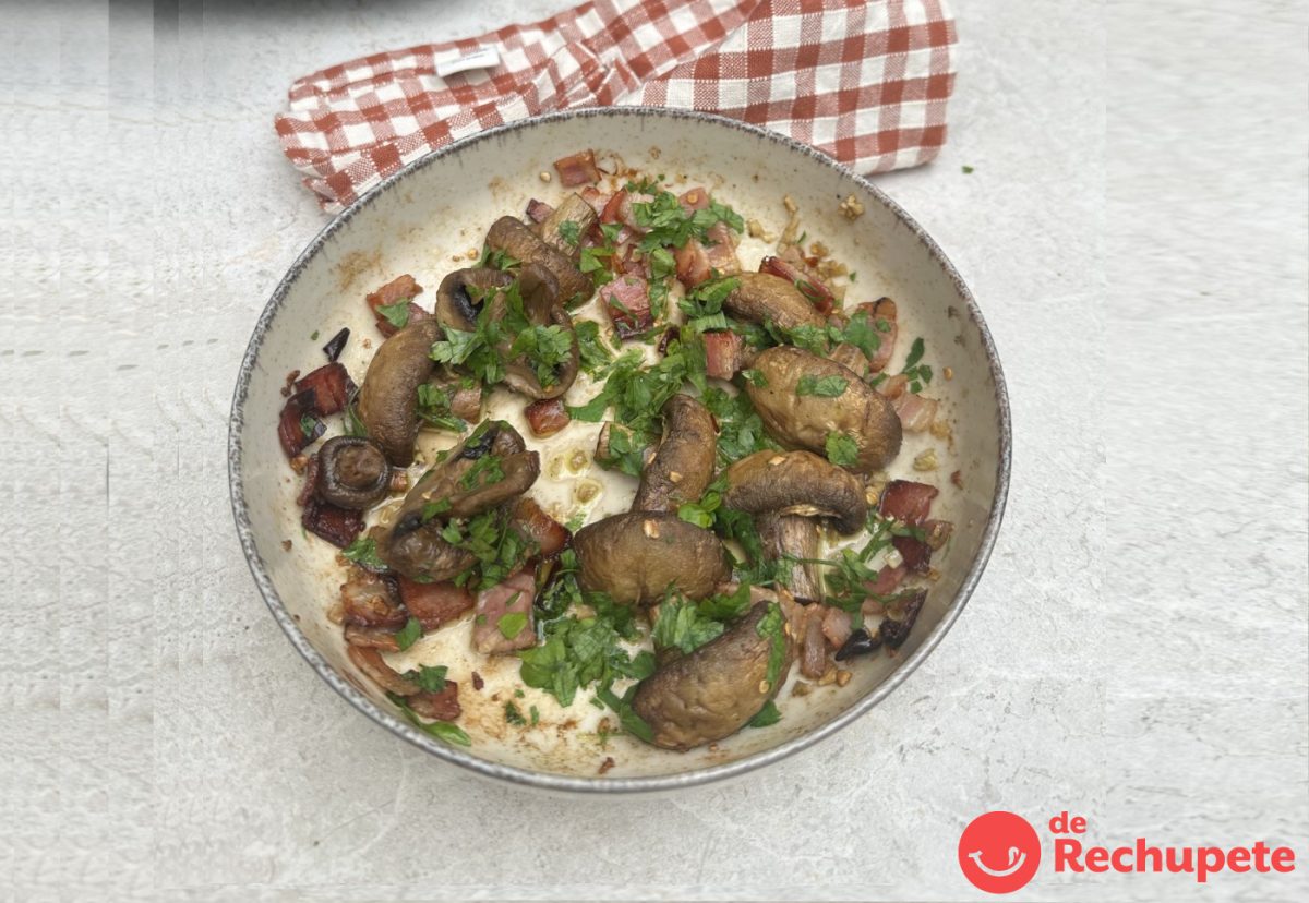 Champiñones en freidora de aire. Una receta lista en  minutos