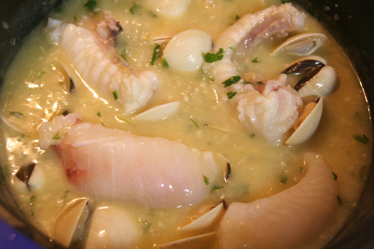 rape en salsa verde paso 9