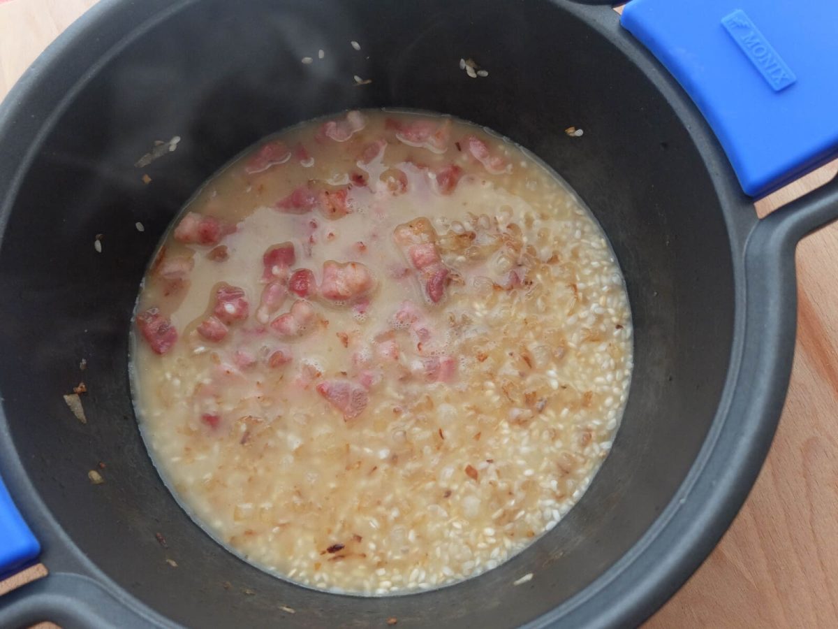risotto a la carbonara paso 15