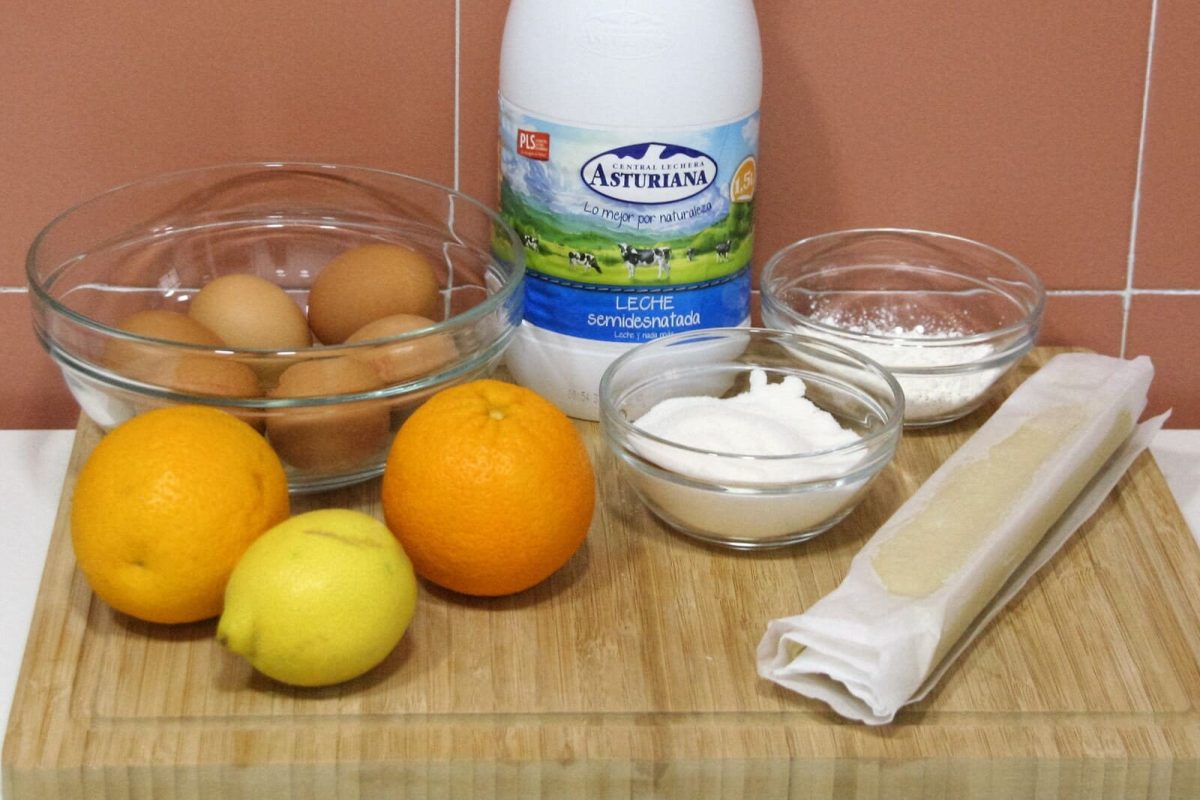 tarta de naranja y merengue paso 1
