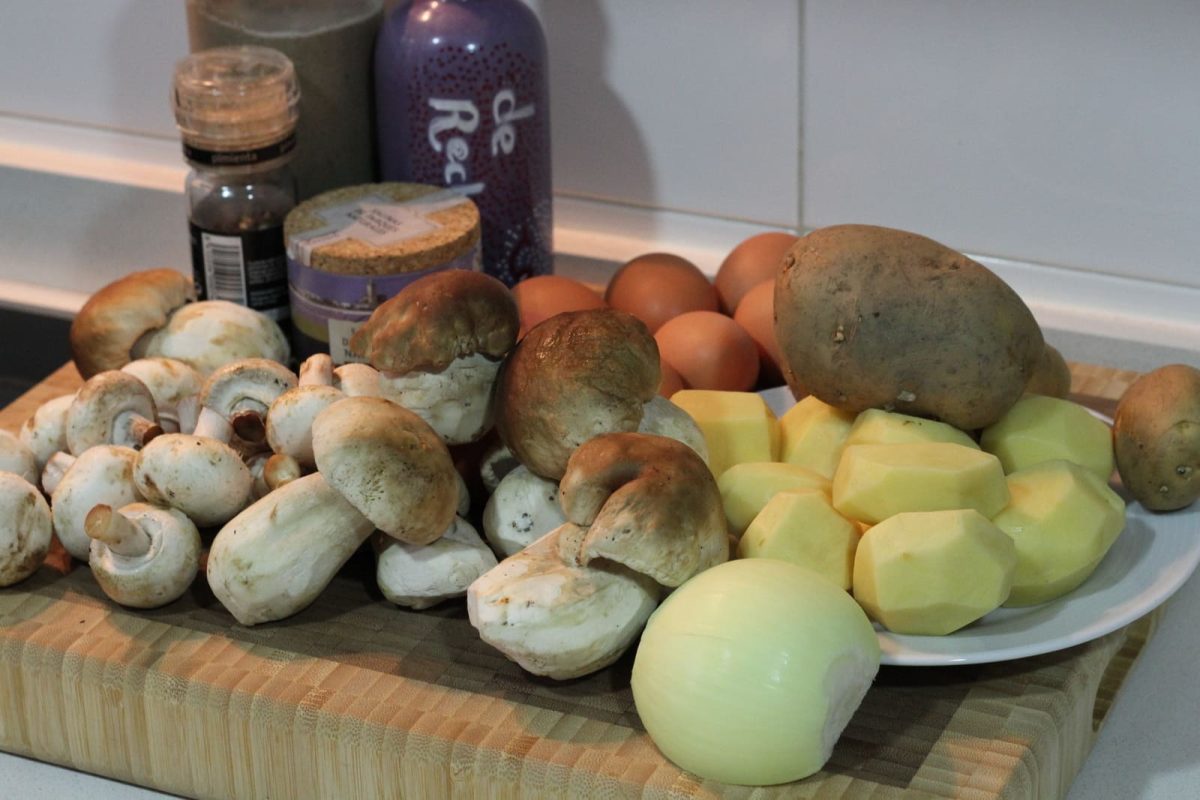 tortilla de boletus paso 1