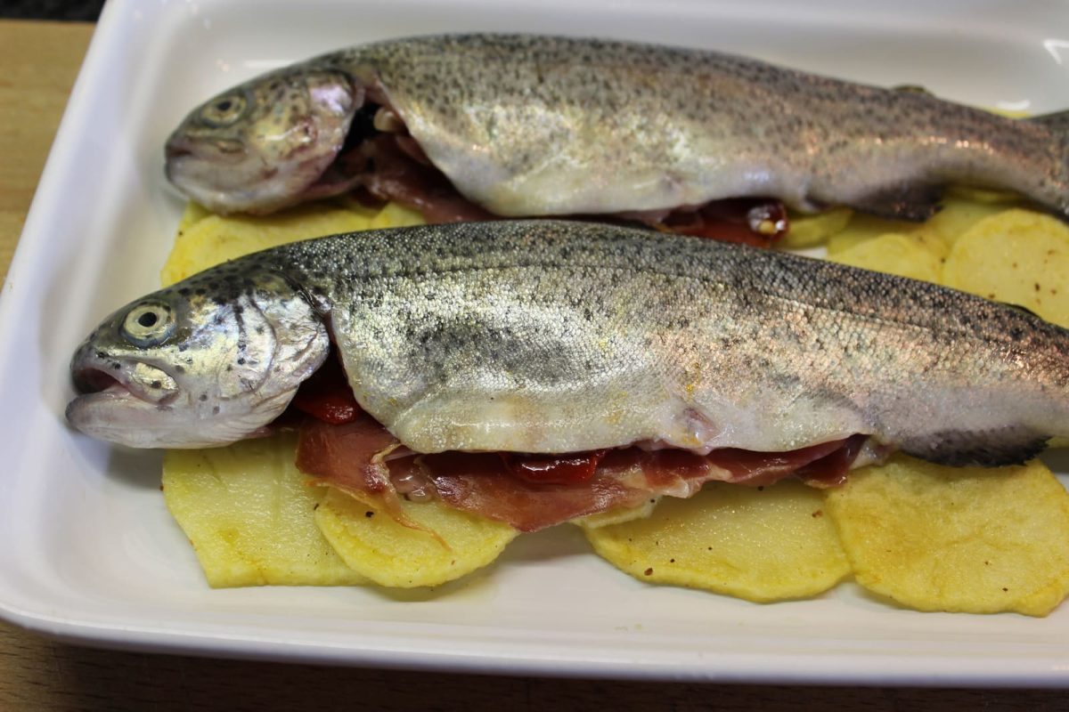 trucha rellena con jamón paso 6