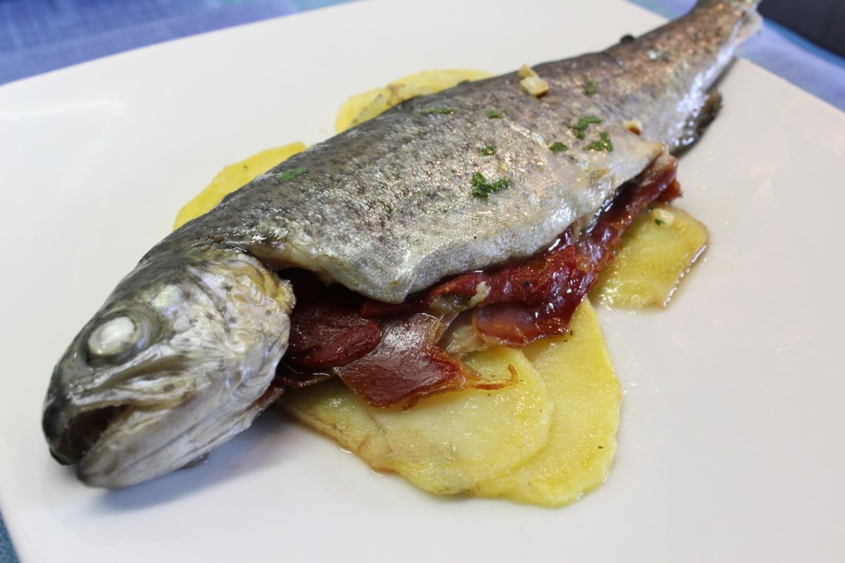 trucha rellena con jamón paso 9