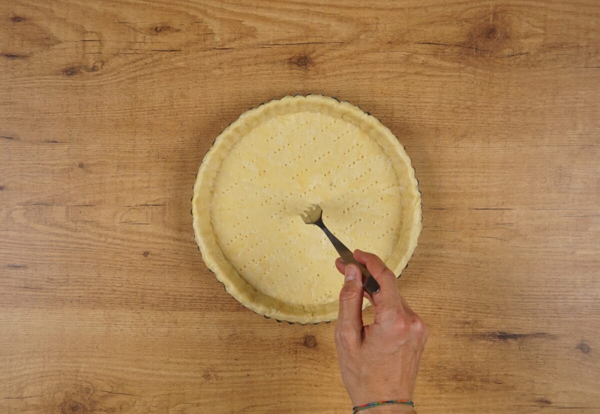 Quiche de espinacas y queso de cabra con masa quebrada casera