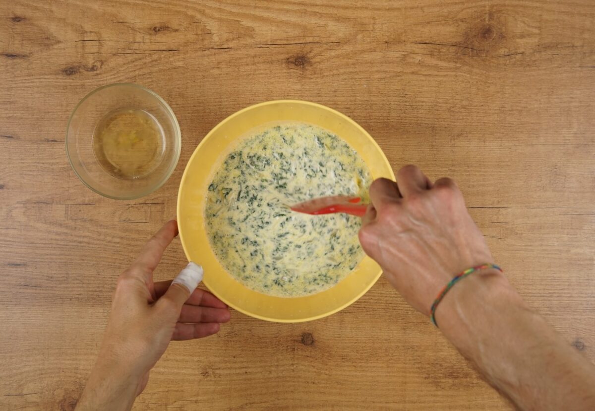 Quiche de espinacas y queso de cabra con masa quebrada casera