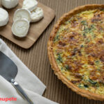 Quiche de espinacas y queso de cabra con masa quebrada casera