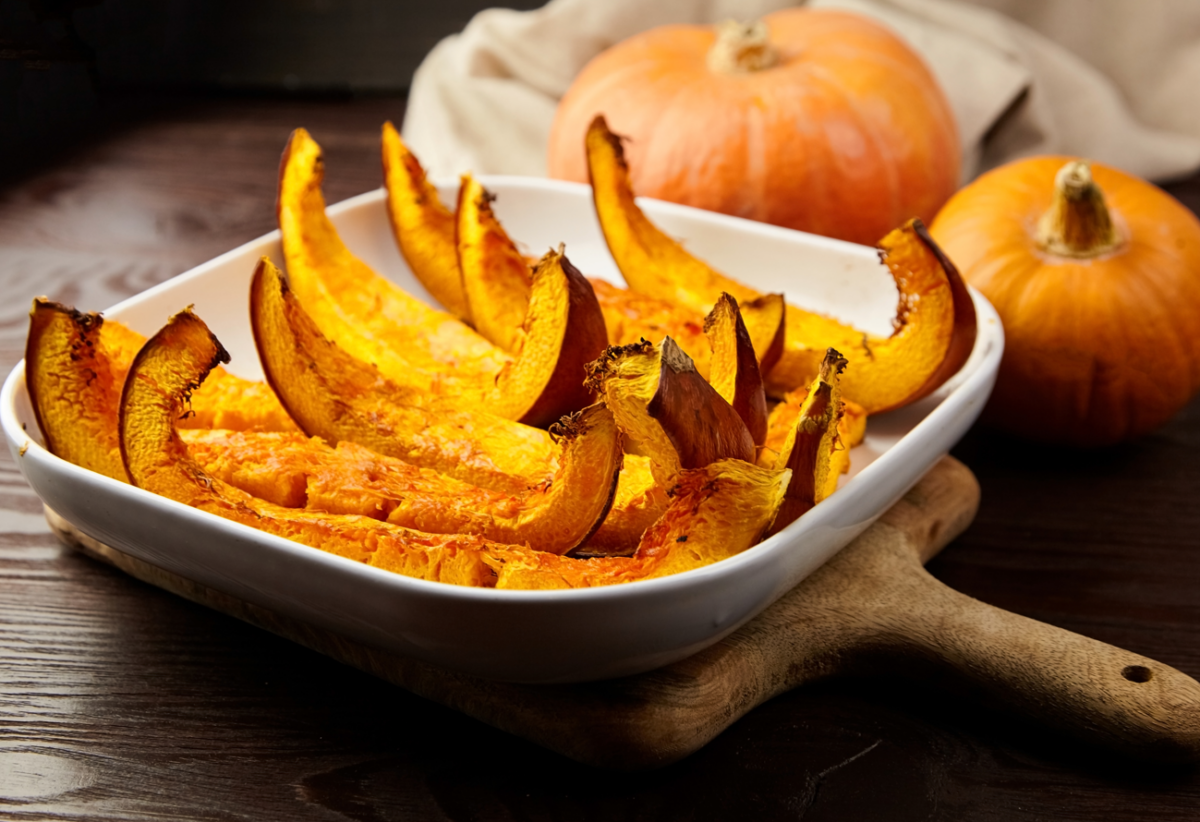 Calabaza en freidora de aire