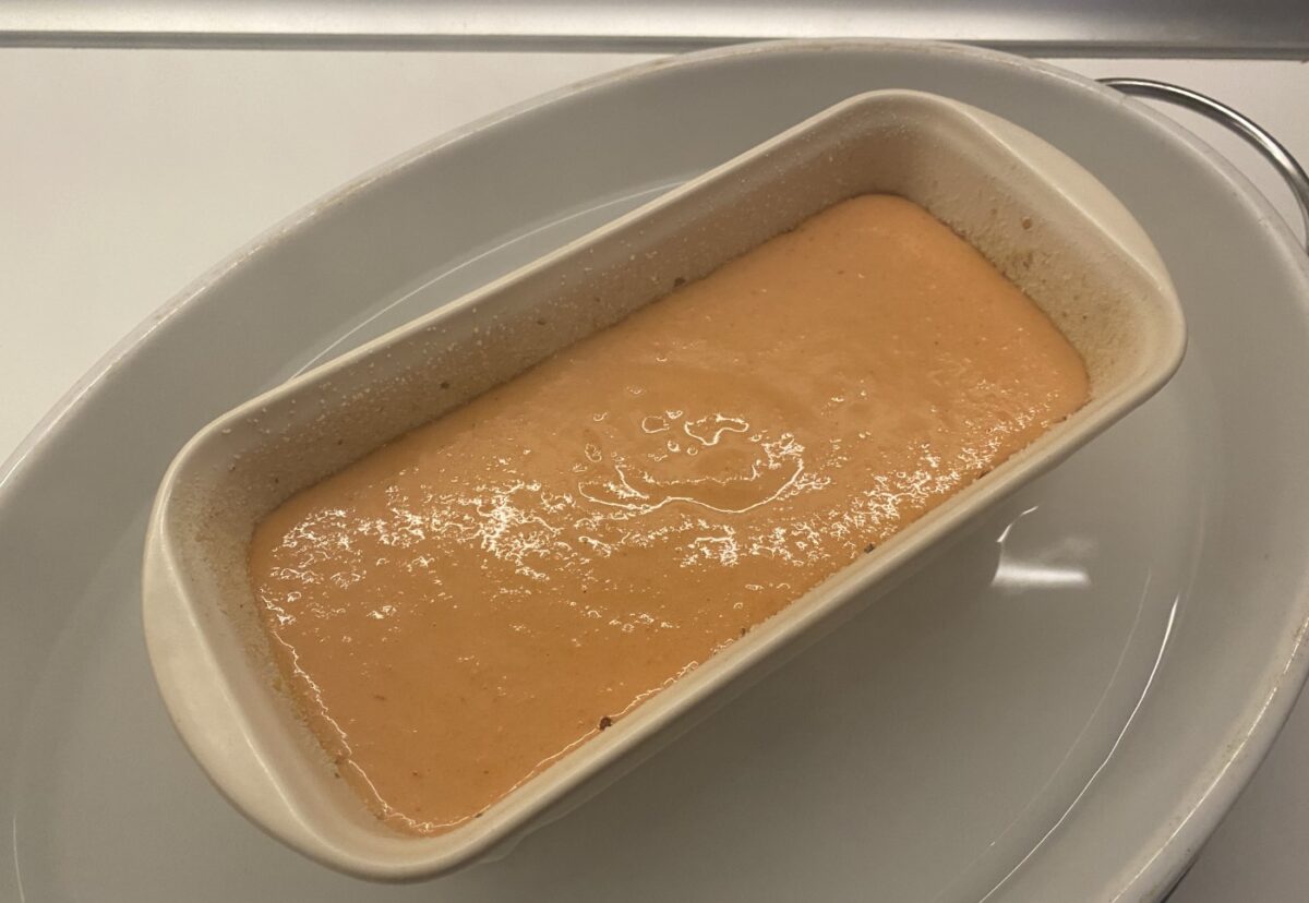 Pudin de merluza y gambas paso a paso