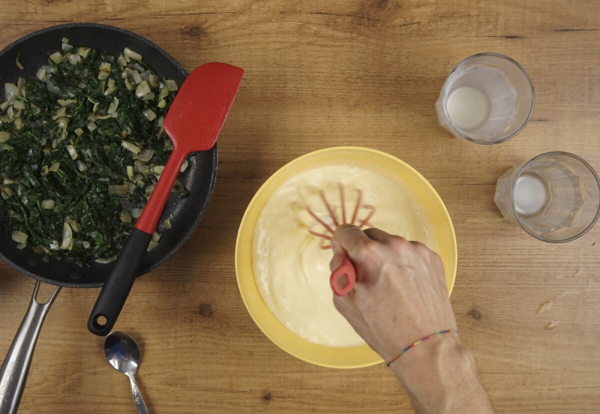 Quiche de espinacas y queso paso a paso