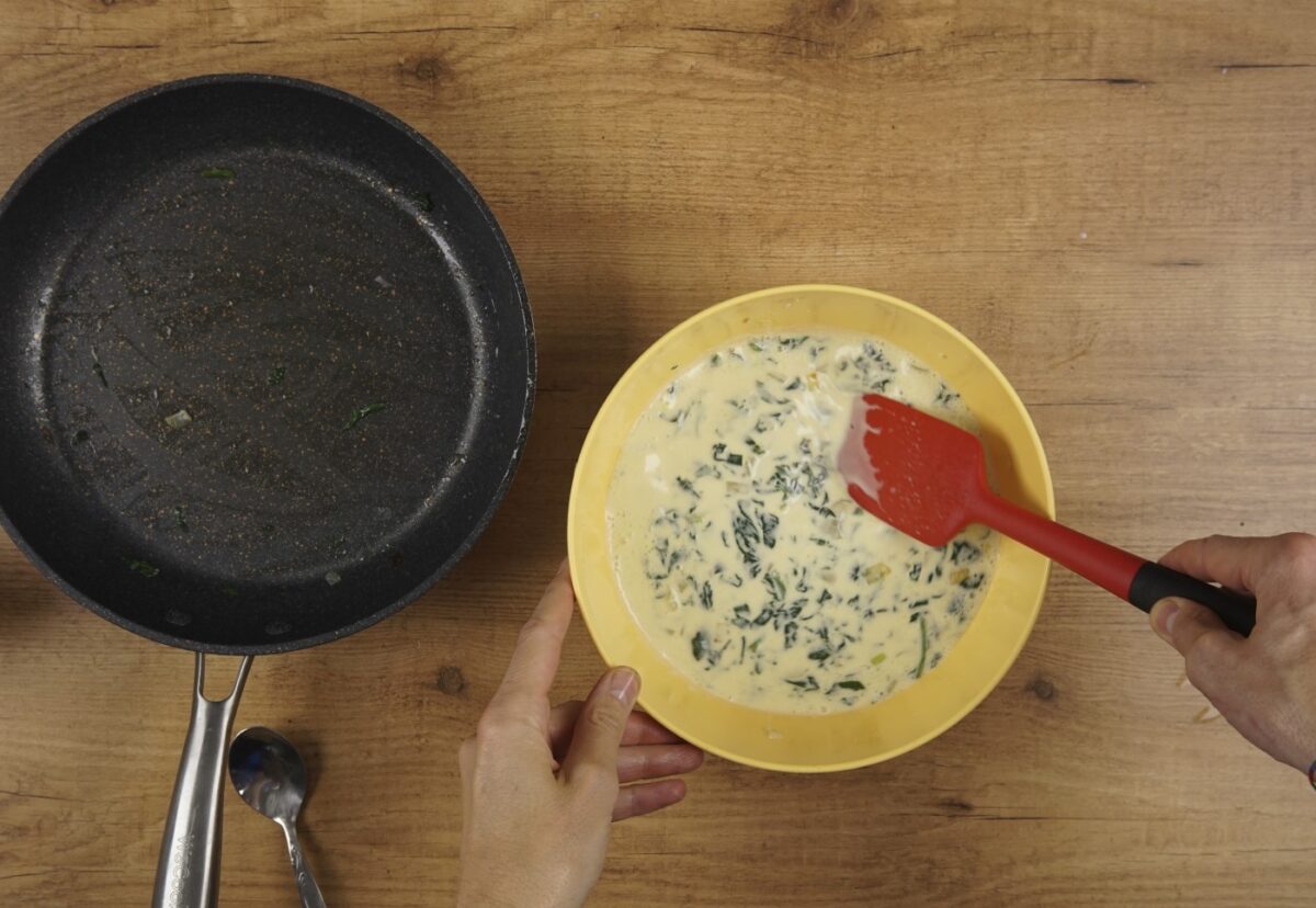Quiche de espinacas y queso paso a paso