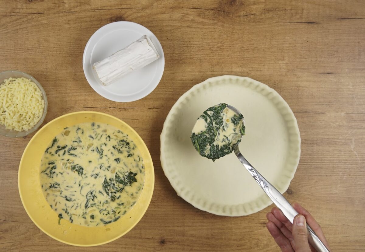 Quiche de espinacas y queso paso a paso