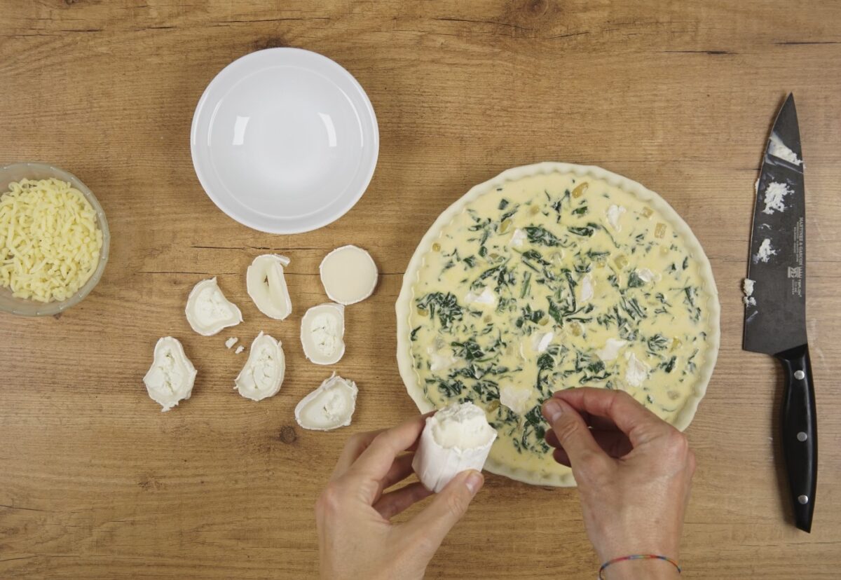 Quiche de espinacas y queso paso a paso