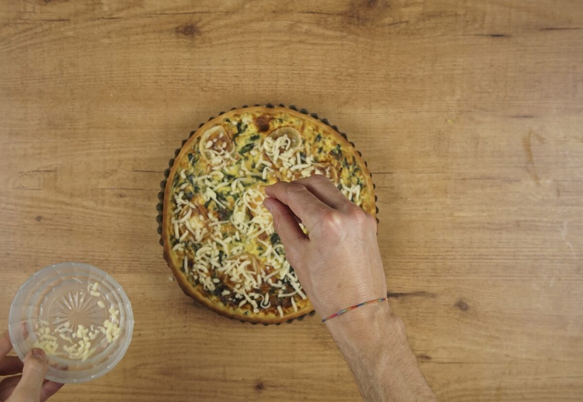 Quiche de espinacas y queso paso a paso