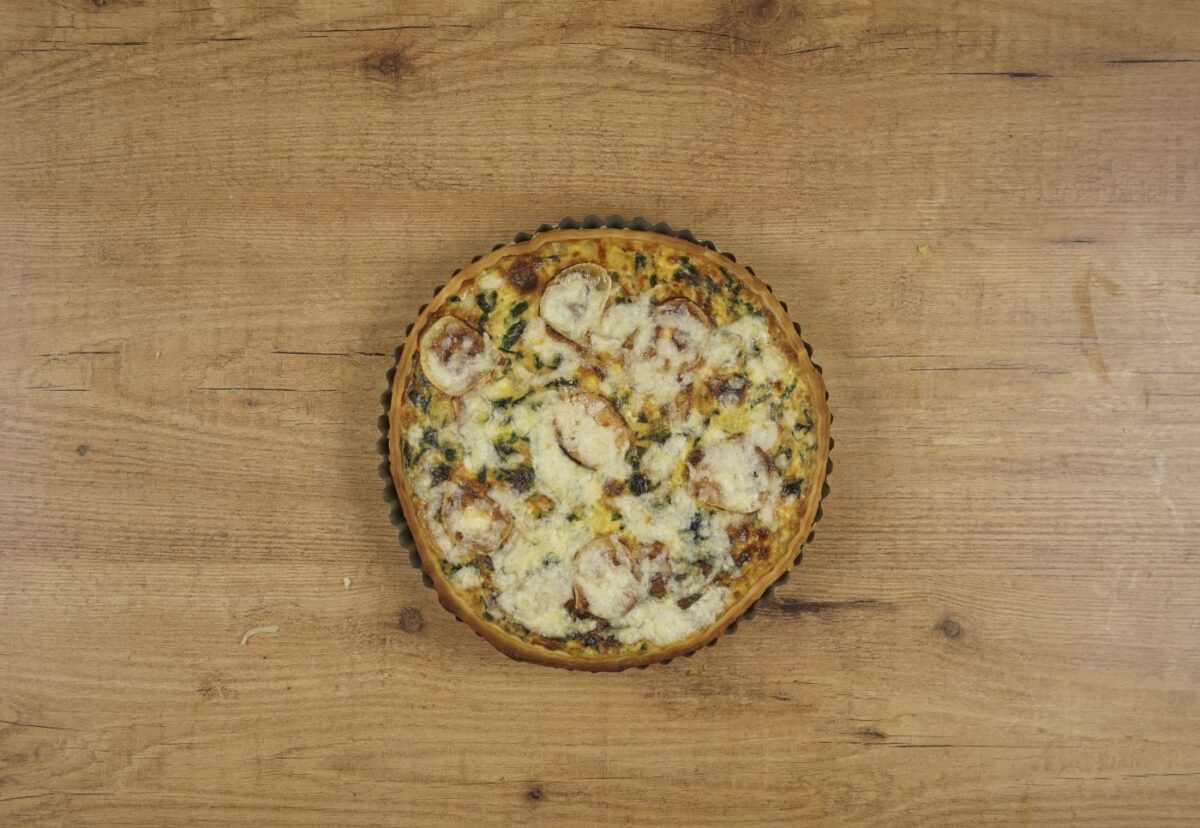 Quiche de espinacas y queso paso a paso