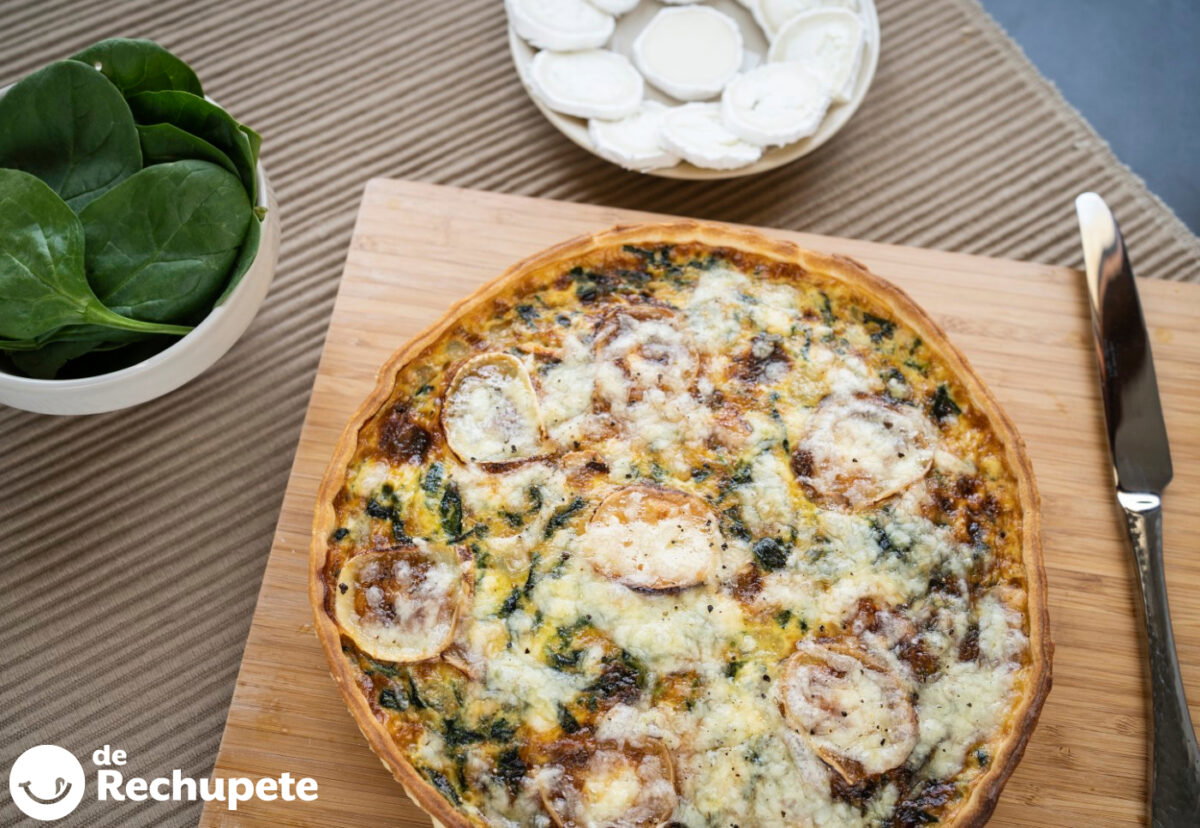 Quiche de espinacas y queso paso a paso