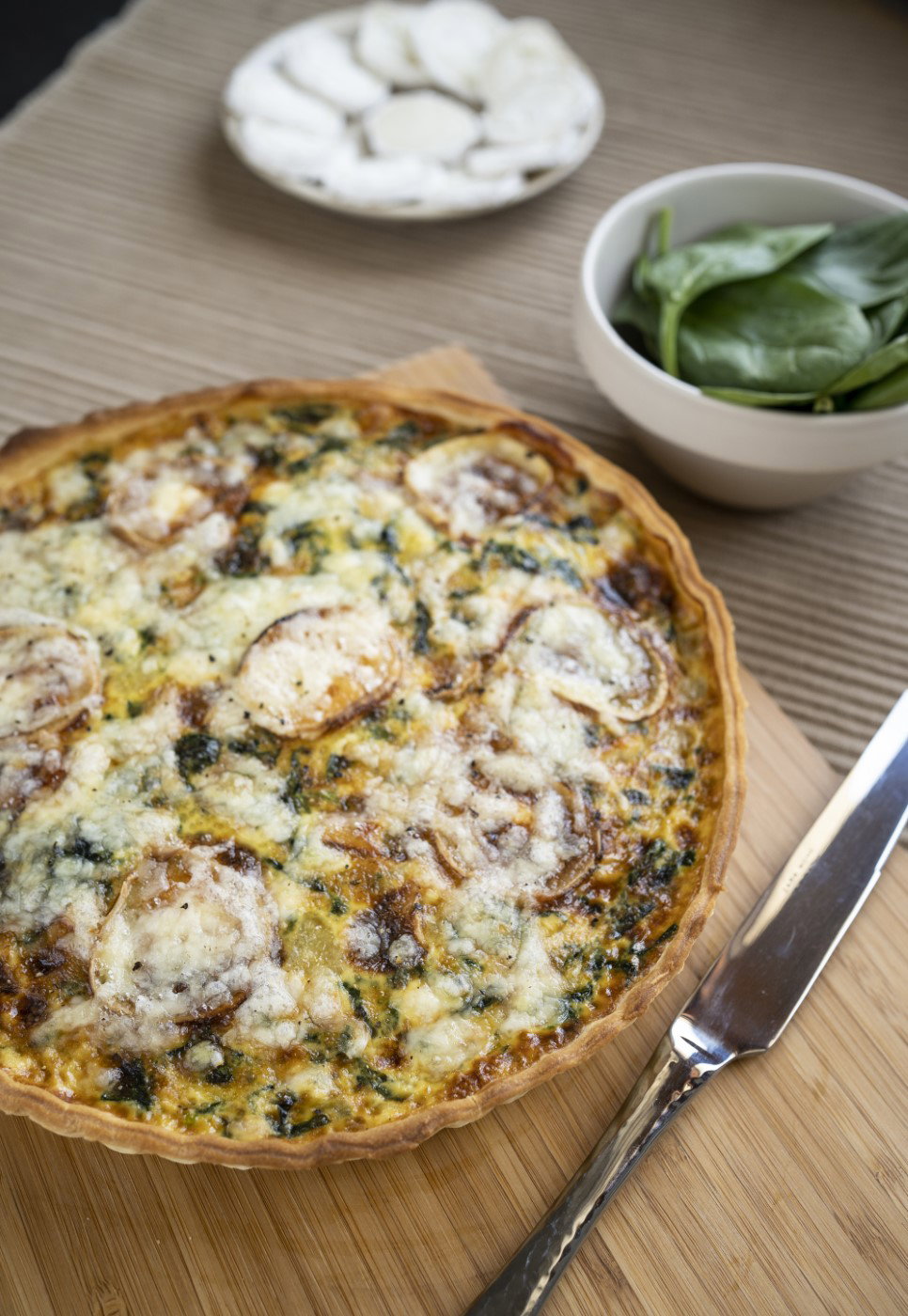 Quiche de espinacas y queso paso a paso