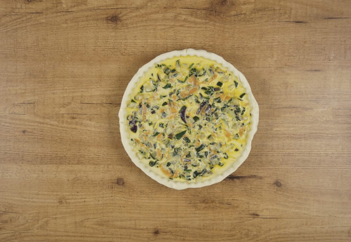 Quiche de verduras y queso. Una rica receta