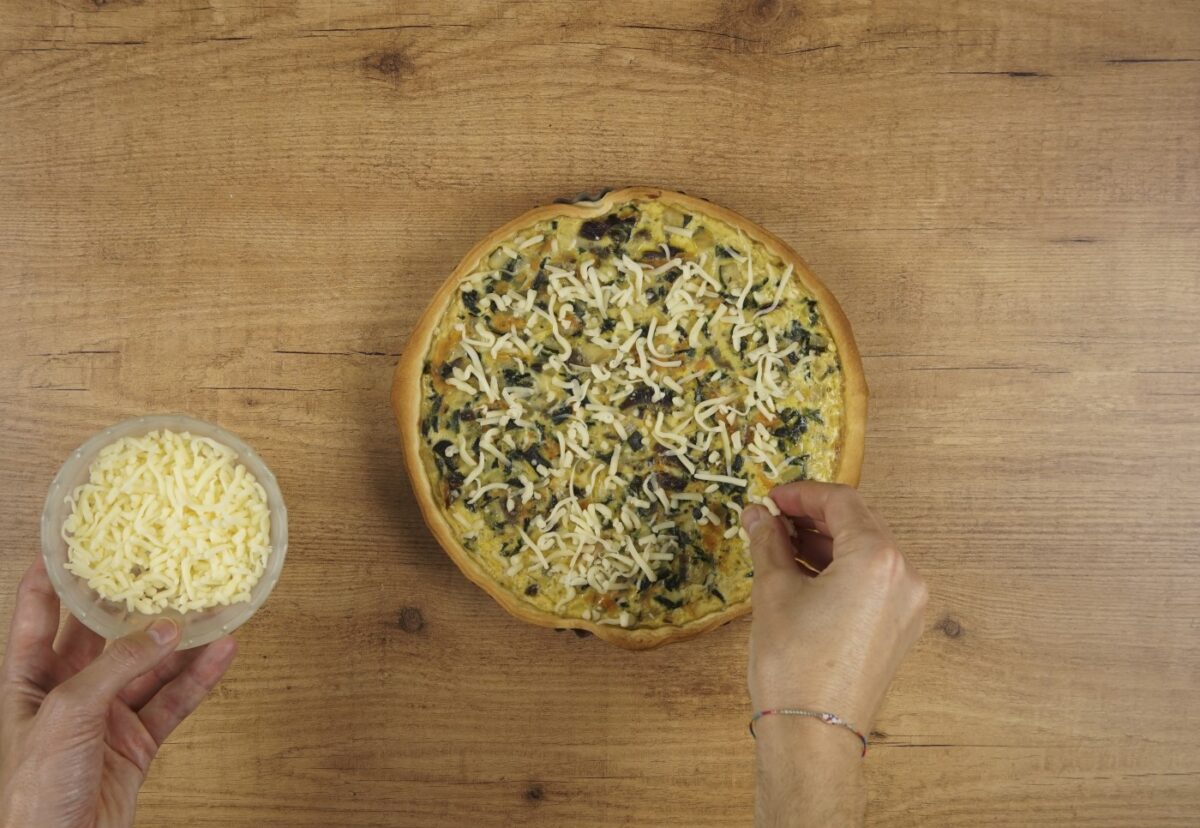Quiche de verduras y queso. Una rica receta