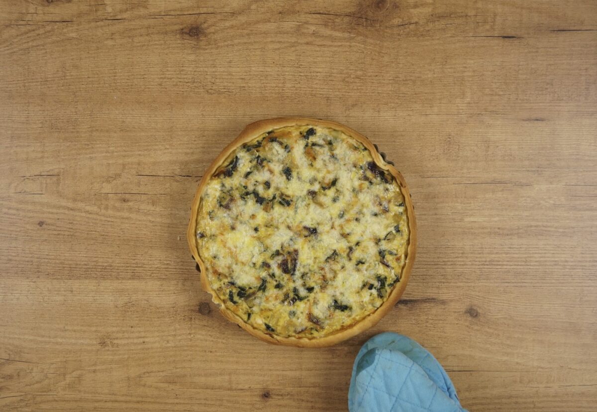 Quiche de verduras y queso. Una rica receta