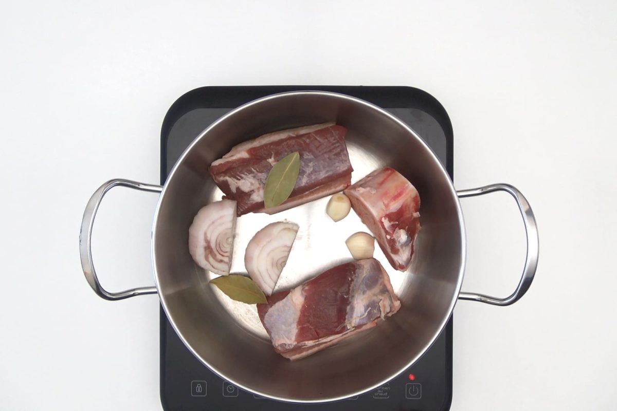 alubías o judías pintas con chorizo paso 5