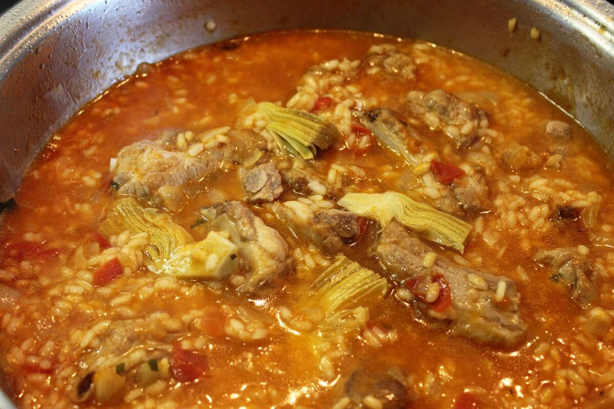 arroz con alcachofas paso 10