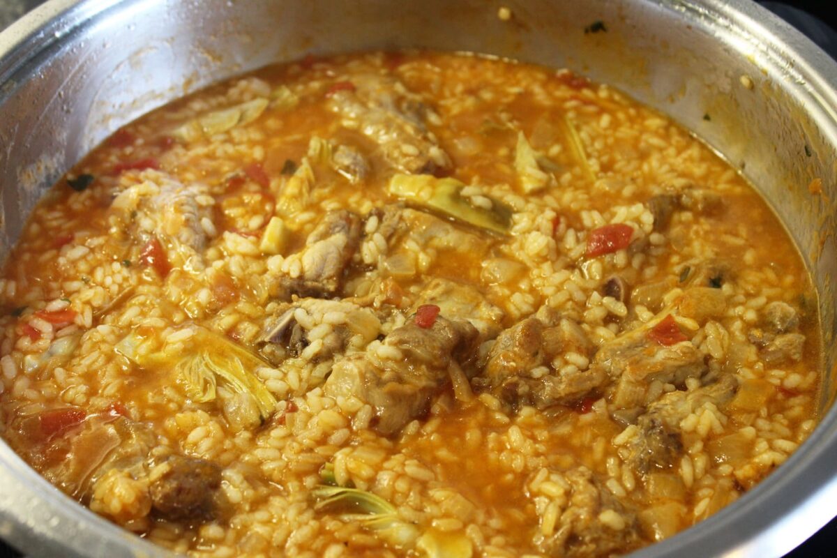 arroz con alcachofas paso 11