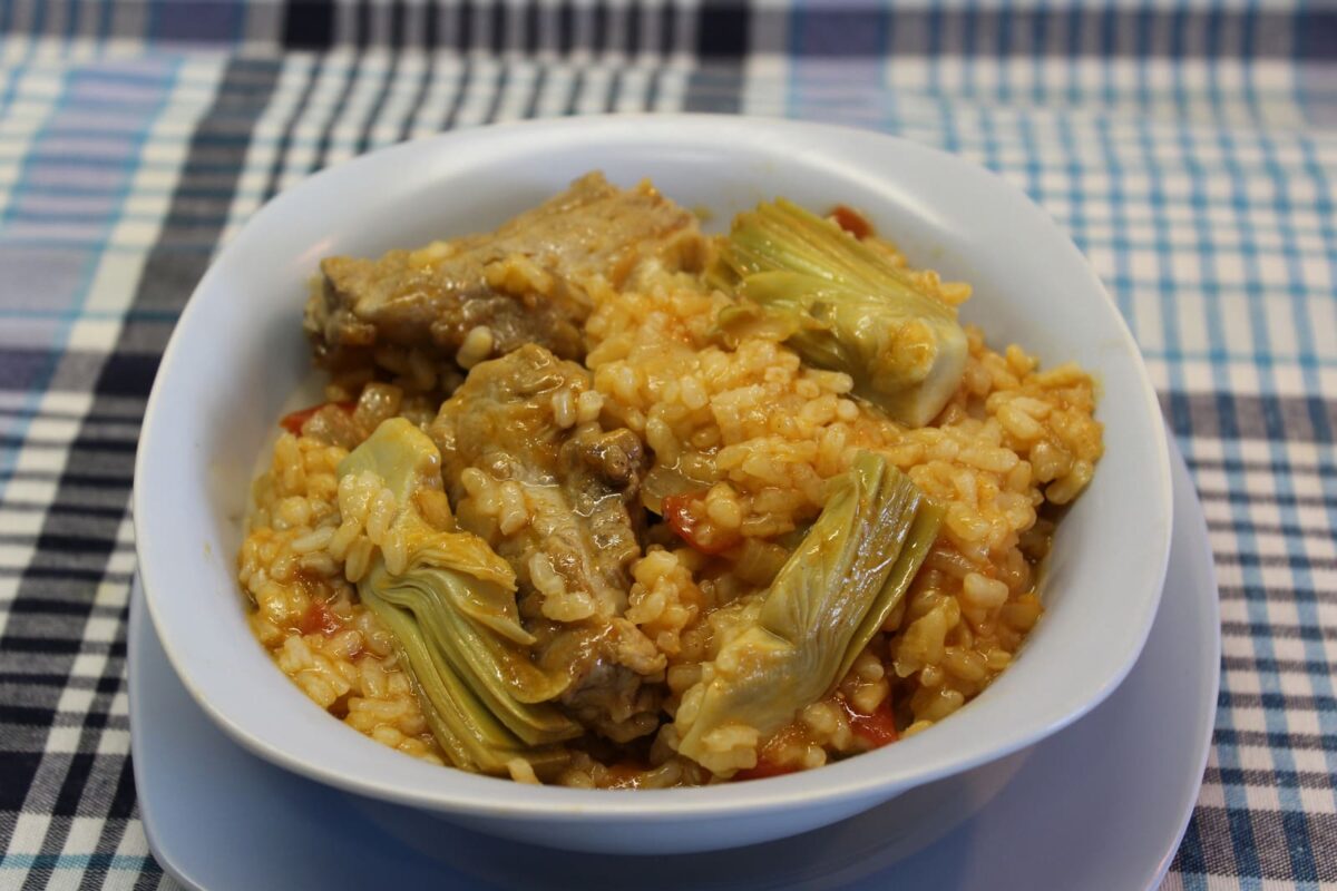 arroz con alcachofas paso 12