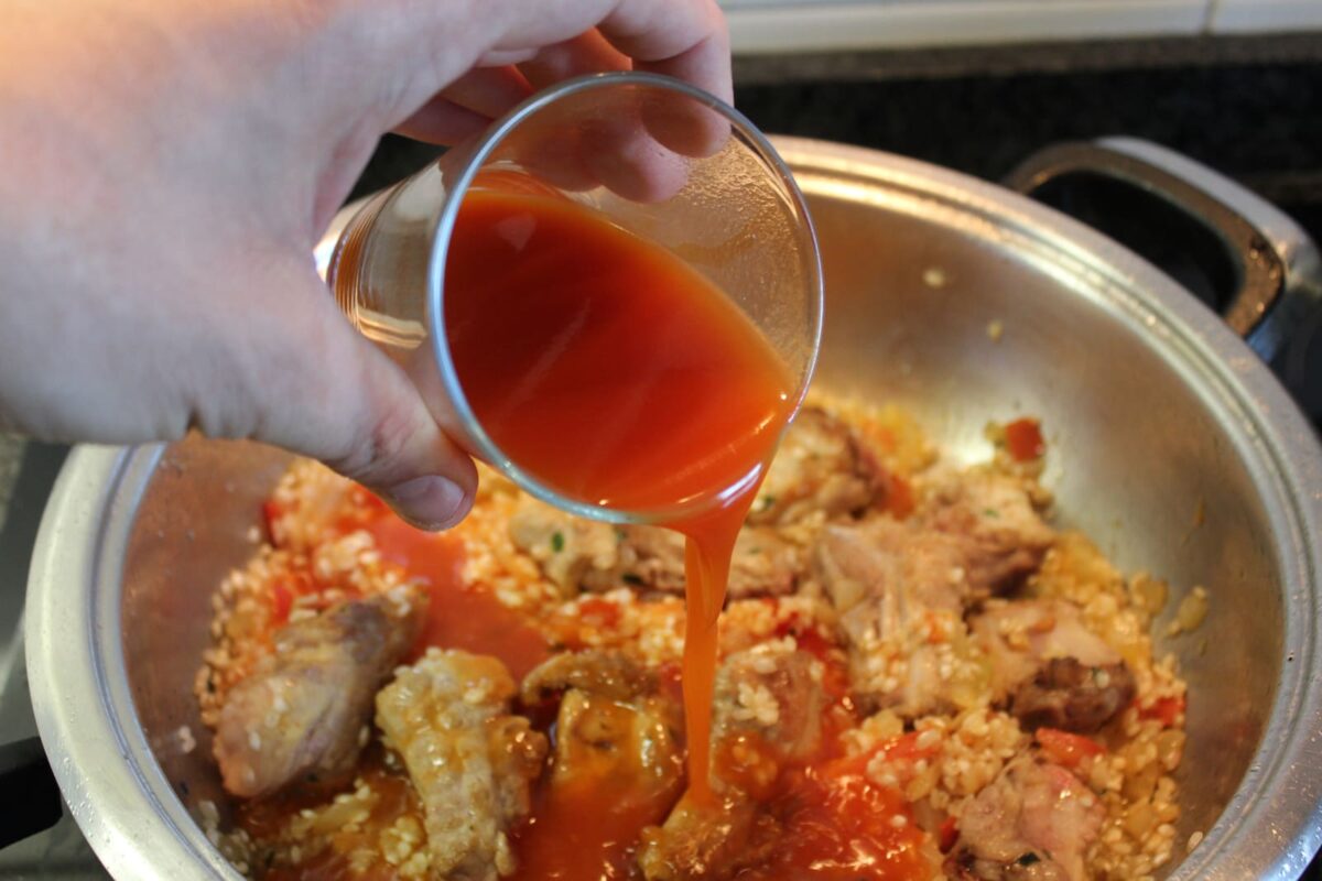 arroz con alcachofas paso 7