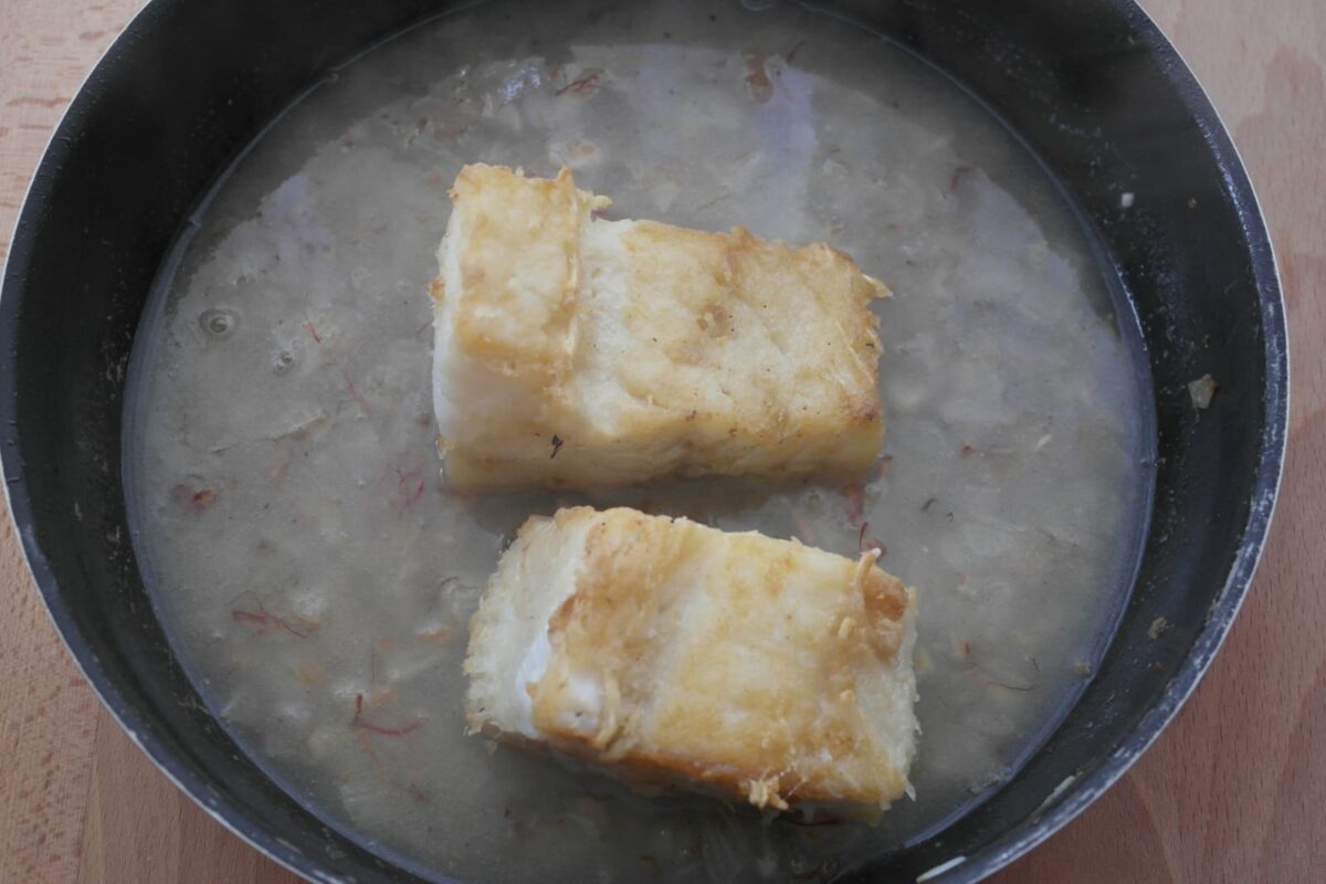 bacalao al azafrán paso 10