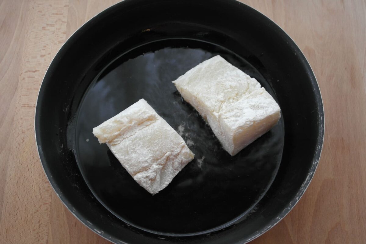 bacalao al azafrán paso 3